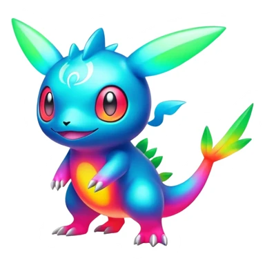 Shiny Colorful Neon Colors Fakémon-Pokémon-Creature Full Body sticker