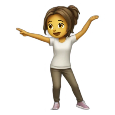 fille qui dab sticker