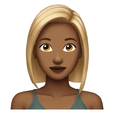 Slay queen light brown hair sticker