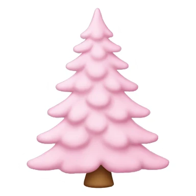 Pastel pink Christmas tree sticker