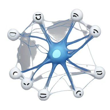 Neural Network Diagram: A graphic depicting interconnected nodes and layers, resembling neurons in the brain sticker