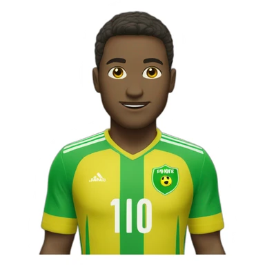 Tenue soccer jaune vert sticker