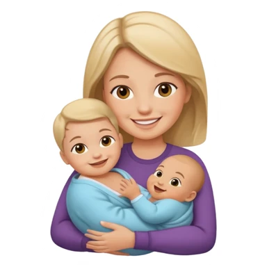 My wife with baby sticker