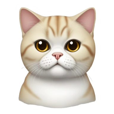 exotic-shorthair cat,half body sticker