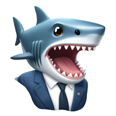 Preppy shark sticker