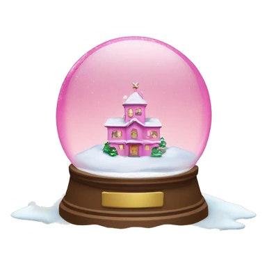Pink snow globe sticker