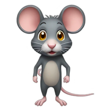 rat scary costume sticker