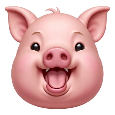 Cinematic Cute Yawning Pig Portrait Emoji, Head tilted slightly with a dramatic, wide-open yawn, showcasing a soft, smooth rosy-pink hide with droopy ears, round beady eyes barely open in drowsy contentment, Simplified yet irresistibly adorable features, highly detailed, glowing with a soft, cozy glow, high shine, relaxed yet expressive, stylized with a touch of whimsical charm, bright and endearing, soft glowing outline, capturing the essence of a sleepy yet affectionate pig, so drowsy it feels like it could stretch out of the screen and curl up for a nap! sticker