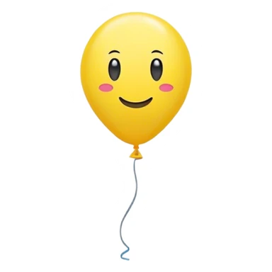 one yellow balloon sticker