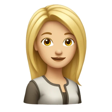 mujer rubia de pelo saludando sticker