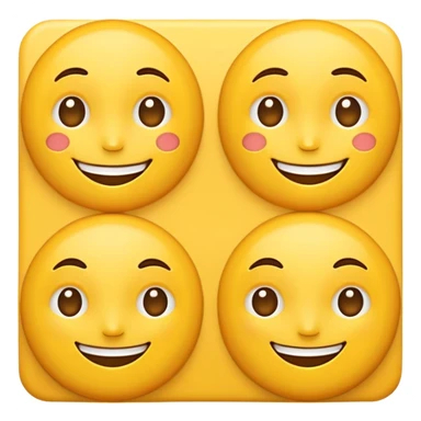 Cartoon emoji with exactly two X characters and one 1 character arranged as X1X sticker