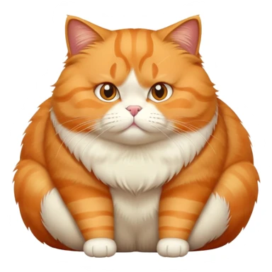fat orange cat sticker
