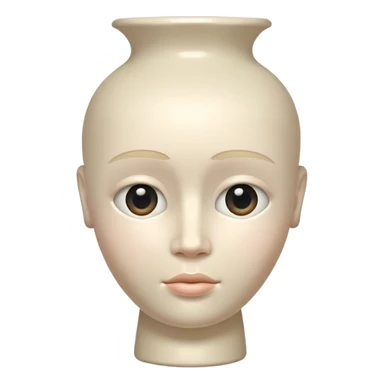 Vase human head  sticker