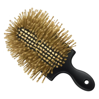  golden vintage hair brush sticker