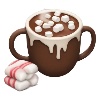 Hot chocolate with marshmallows Christmas themed  sticker