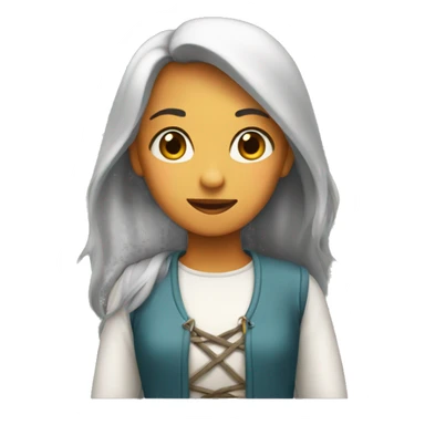 Menina pensando  sticker