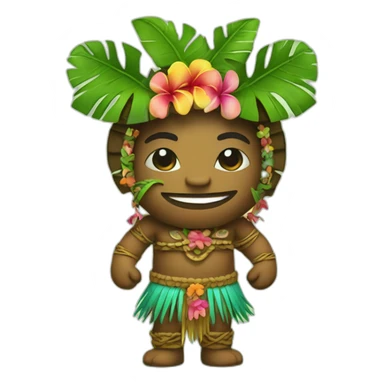 Borabora tiki dancer sticker