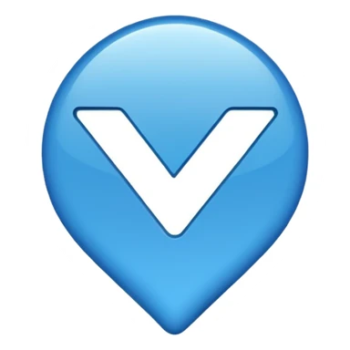 Checkmark blue sticker
