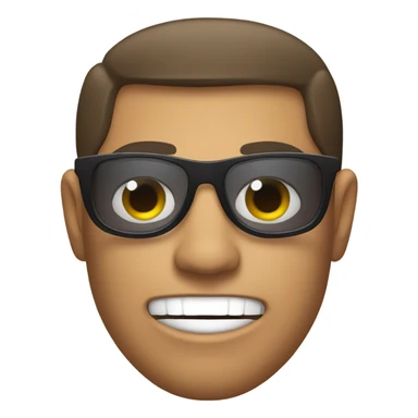 guy pulling down sun glasses  sticker