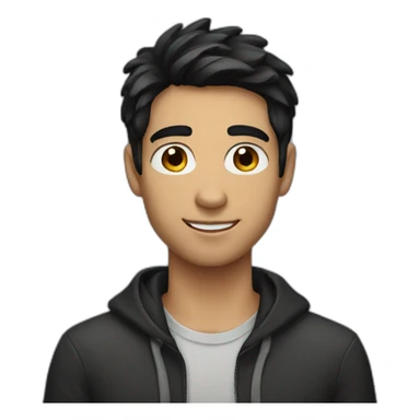 dark-haired young man sticker