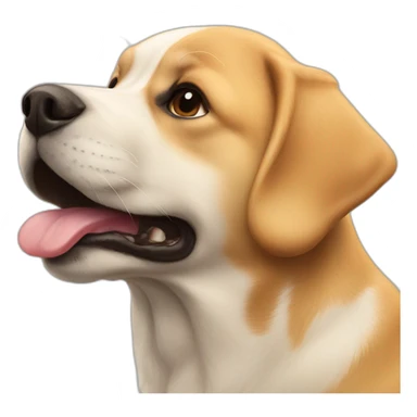 Dog kissing sticker
