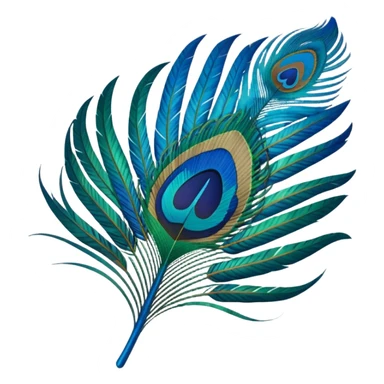 Peacock feather sticker