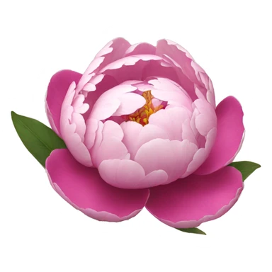Peony flower sticker