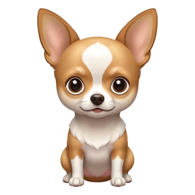 chihuahua white and brown sticker