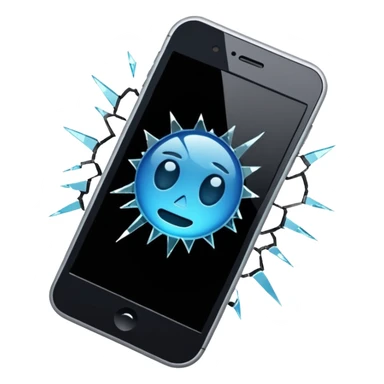 broken mobile phone sticker