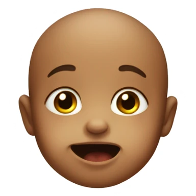 A baby giving a weird face sticker