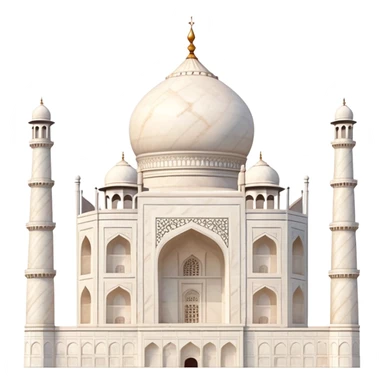 Taj Mahal with soft subtle colors, not vivid sticker