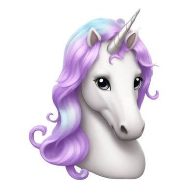 pale mermaid unicorn sticker