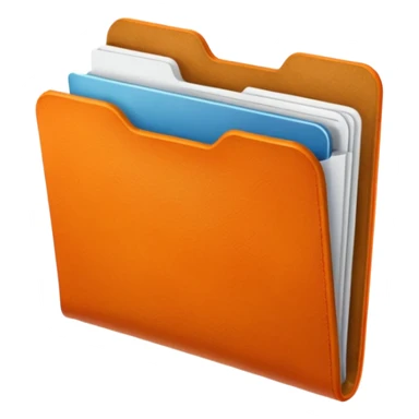 Orange folder sticker
