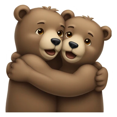 Bears hugging each others sticker