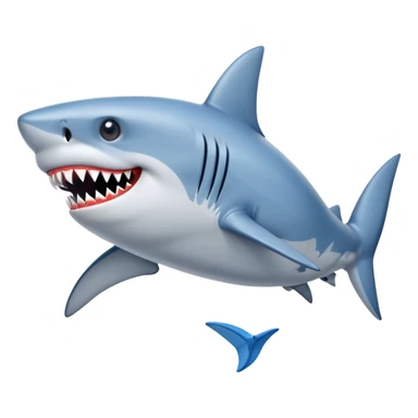 Shark with legs and blue sneakers sticker