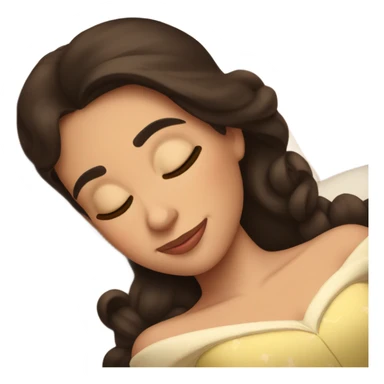 Sleeping brunette beauty Disney sticker