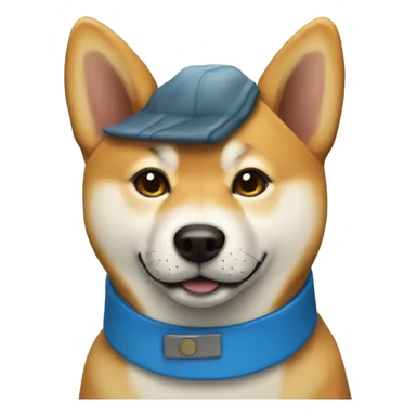 Shiba Inu blue collar  sticker