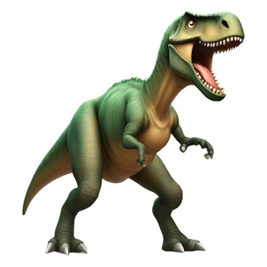 Dinosaur riding a horse sticker