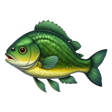Dark green river fish perch sticker