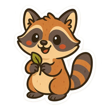 raccoon sticker sticker