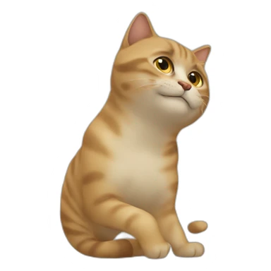 Chat qui nage sticker