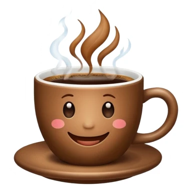 a cute cup of coffee with a smile sticker