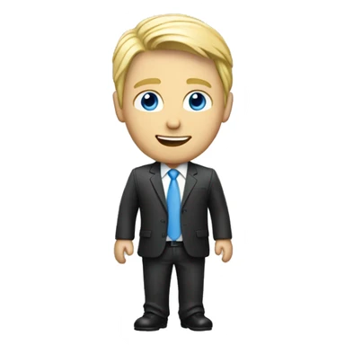 blond guy with suit who works for the UN sticker