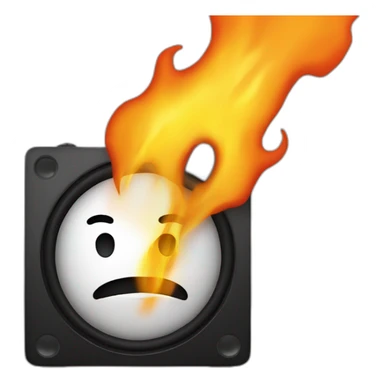 speakers on fire sticker