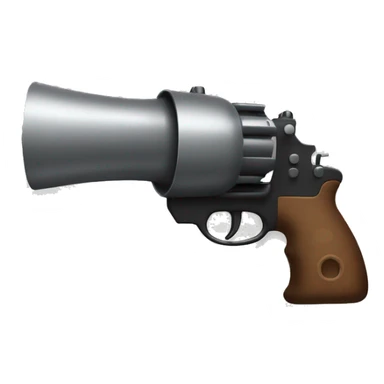 gun-shaped megaphone sticker
