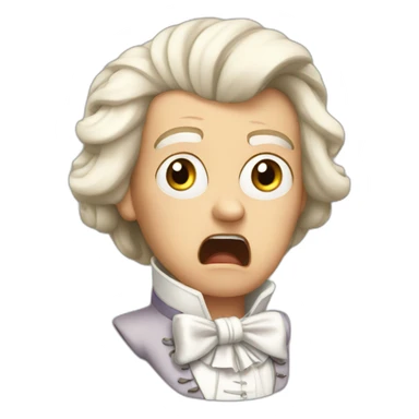 Shocked Mozart sticker