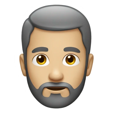 man without hair withbeard sticker