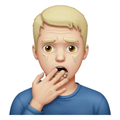 A guy choking himself sticker