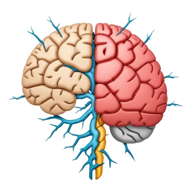 Brain split into two with a crack or split to show non determinism or split brain problem sticker