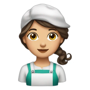 Fille brune fleuriste sticker